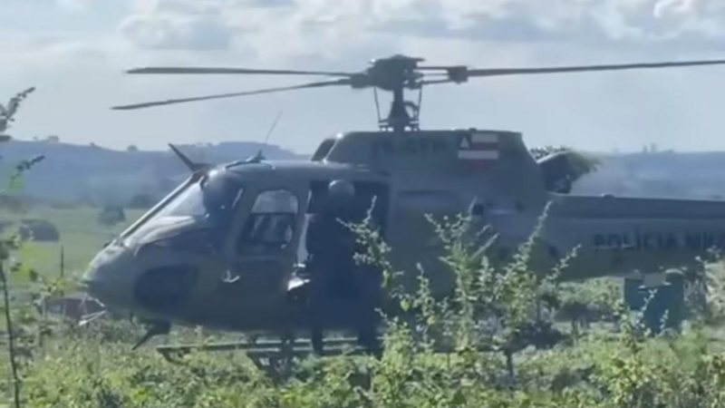 image-94 PM aciona helicóptero durante intensa troca de tIros em São Sebastião do Passé