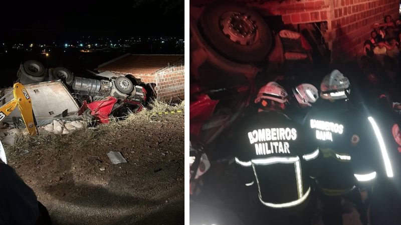 Acidente envolvendo carreta deixa dois mortos e criança ferida no interior da Bahia