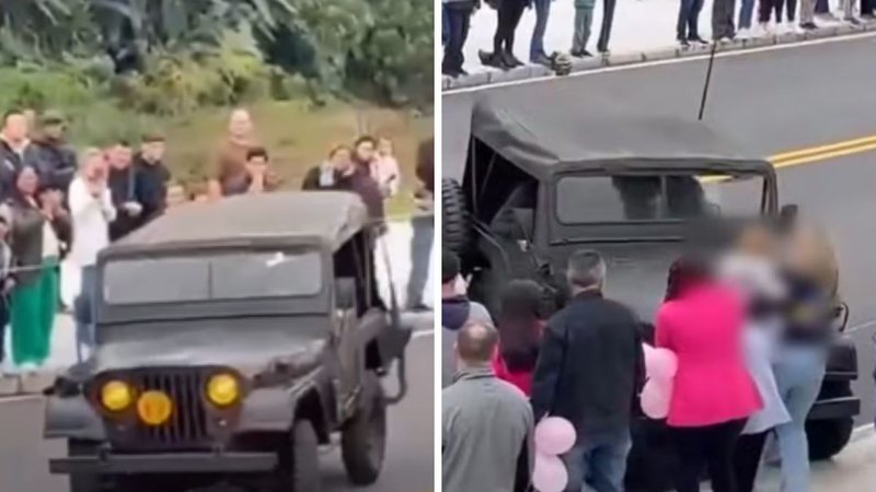 VÍDEO: Jipe perde controle e atropela 4 pessoas em desfile de Sete de Setembro